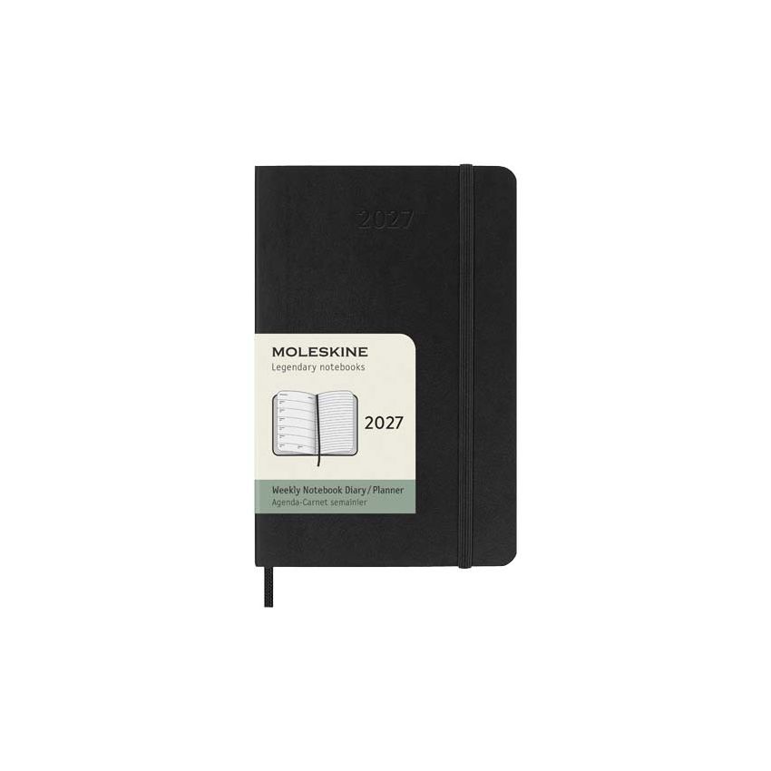 Agenda semanal de bolsillo de tapa blanda para 12 meses Moleskine