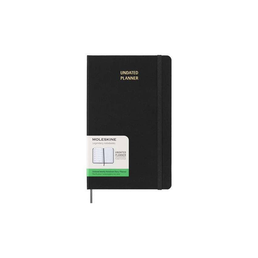 Moleskine Agenda semanal L de tapa dura sin fechas