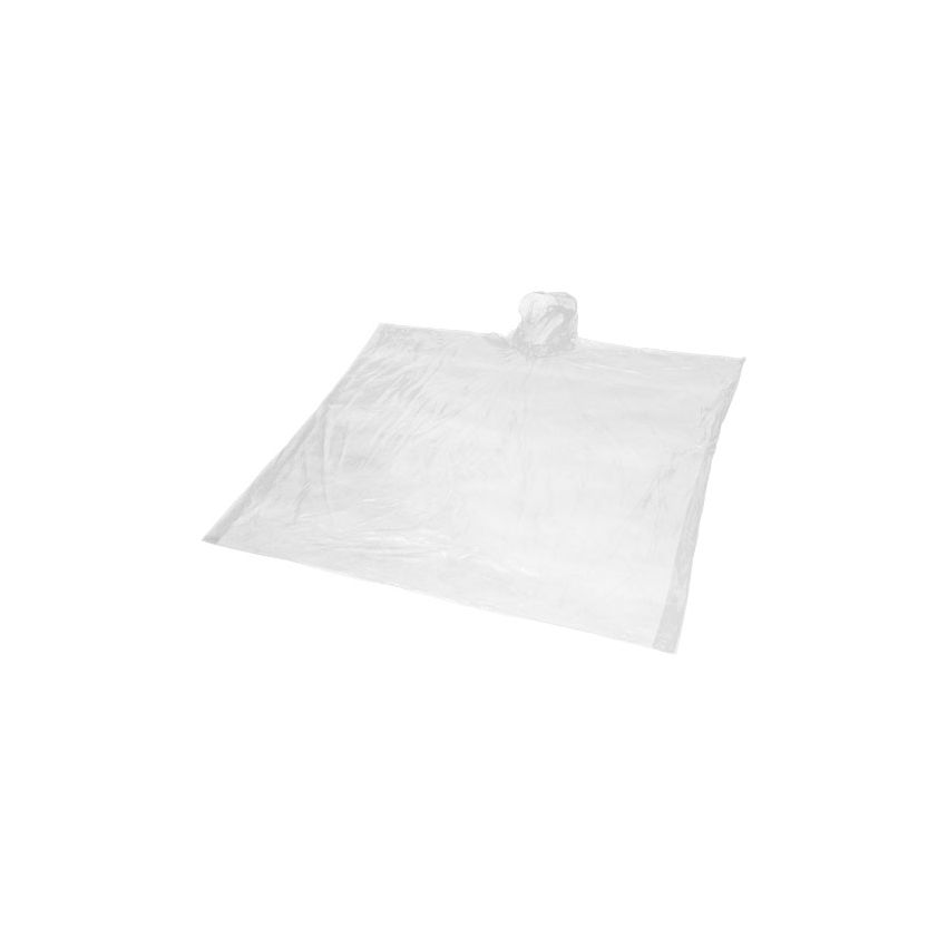 Poncho de lluvia desechable de plástico reciclado con bolsa 