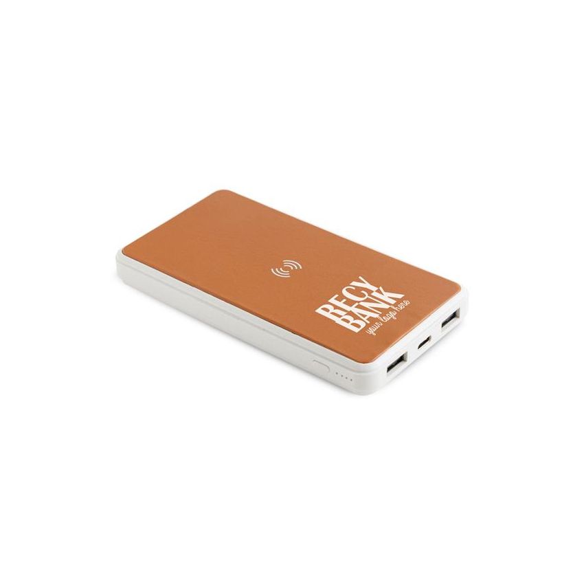 Recybank Power bank inalámbrico de ABS y PU reciclados 8000mAh