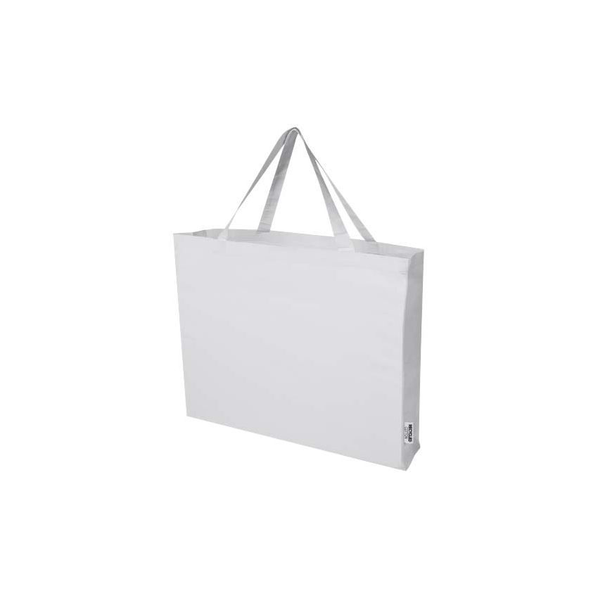 Saco de algodón reciclado con fuelle GRS de 220 g/m² 