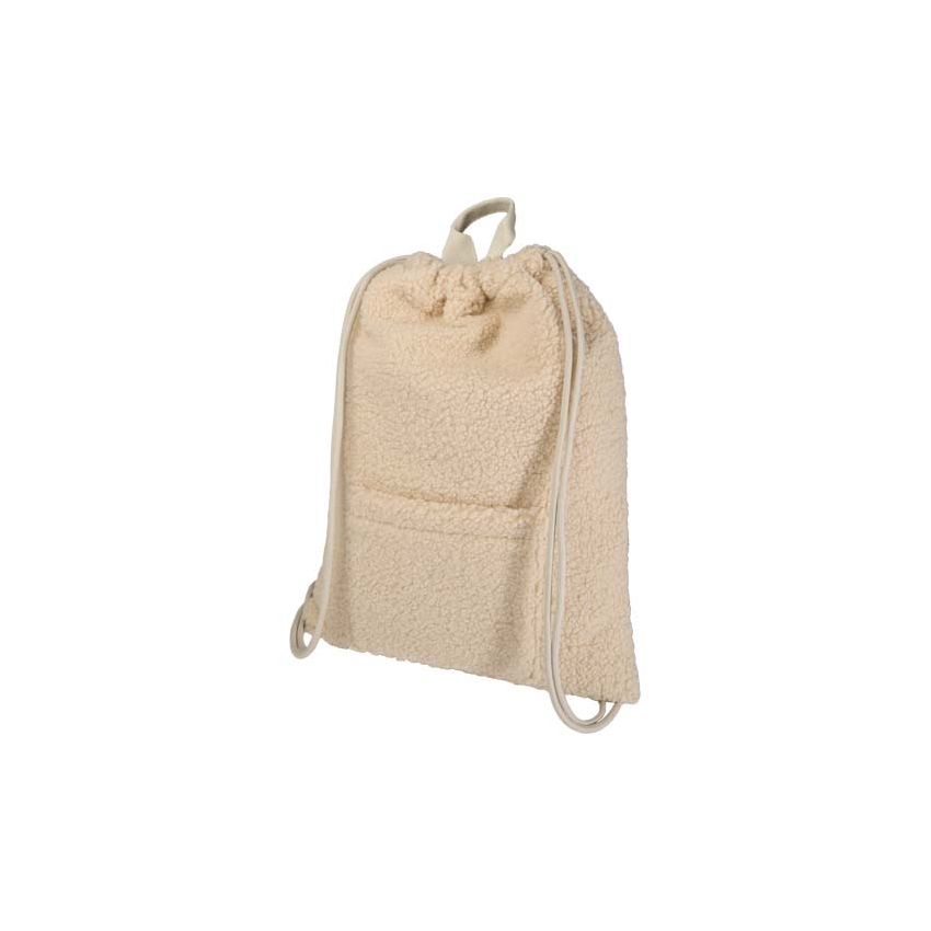 Mochila con cordones de sherpa reciclada GRS de 9 L 
