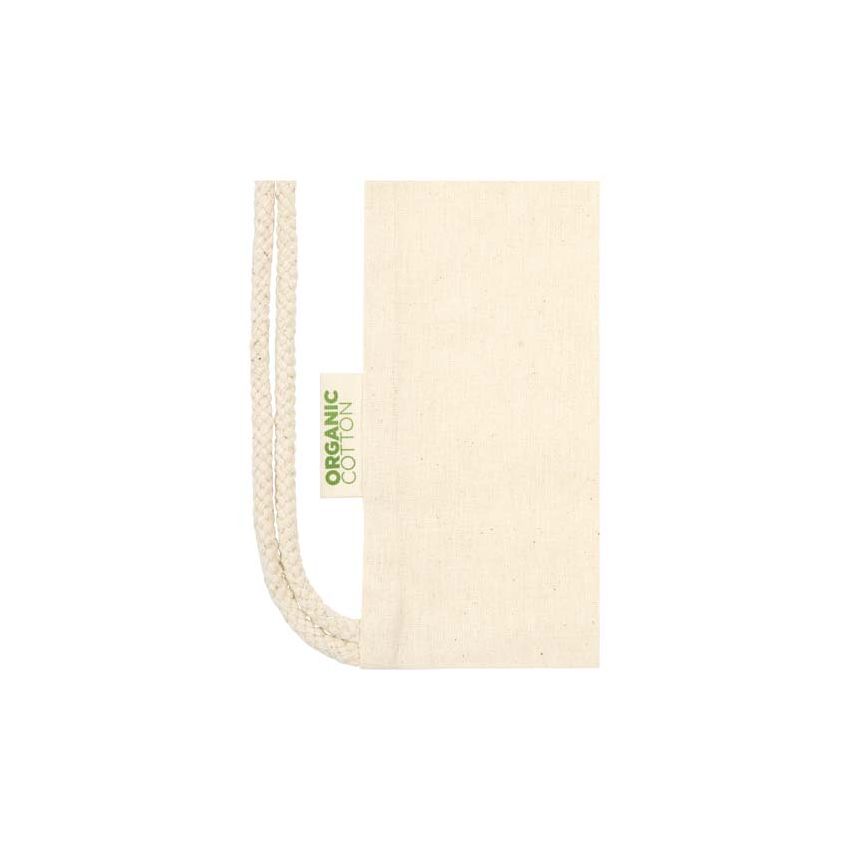 Bolsa de 5 L con cordones de material de producción biológica y OCS de 100 g/m² 
