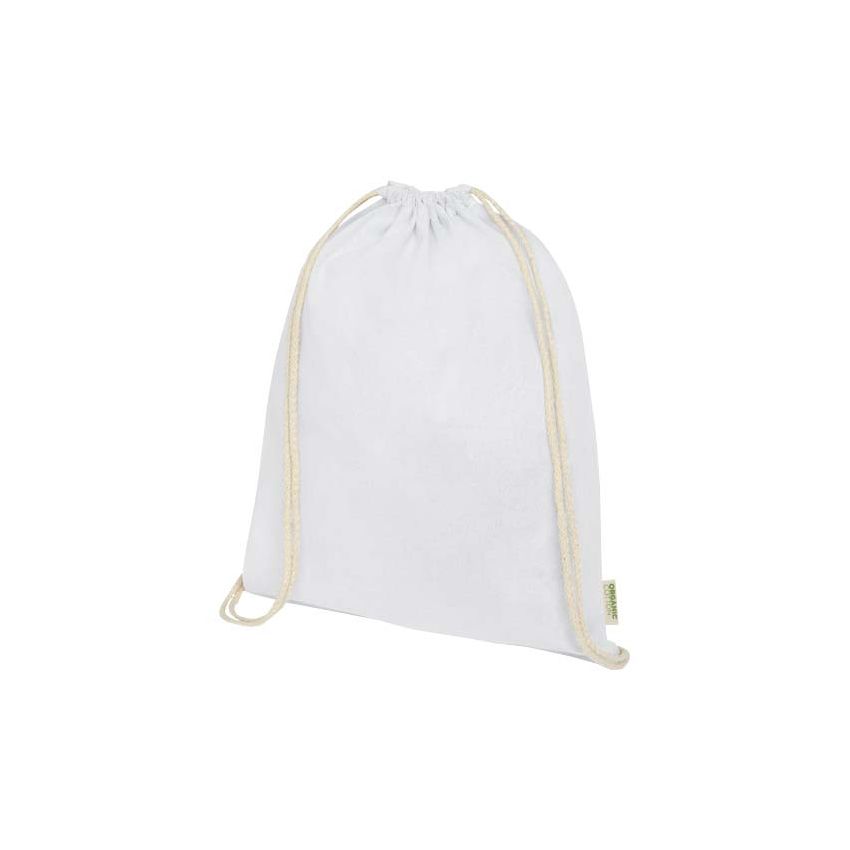 Bolsa de 5 L con cordones en material de producción biológica y OCS de 140 g/m² 