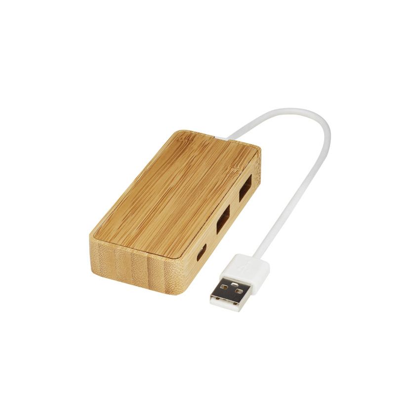 Hub USB de bambú 