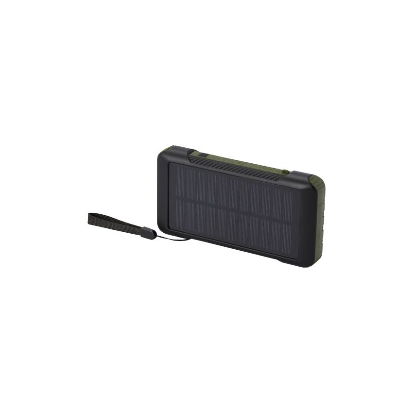 Powerbank solar con dinamo de 10 000 mAh en plástico reciclado RCS 