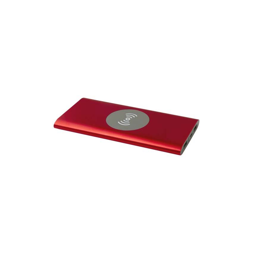 Powerbank inalámbrico de aluminio reciclado tipo C de 8000 mAh 