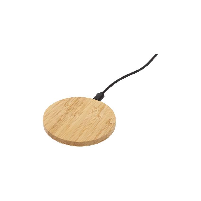 Base de carga inalámbrica de bambú de 15 W 