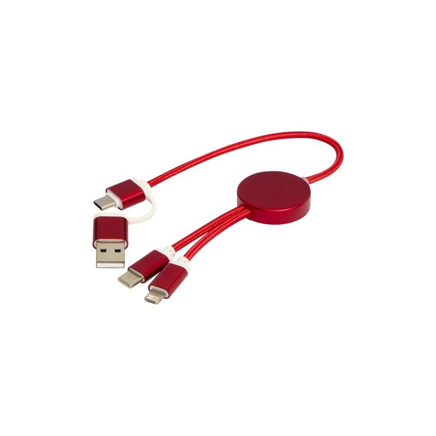Cable de sincronización de datos y carga rápida de 27 W de 30 cm de aluminio y plástico reciclado 5 en 1 