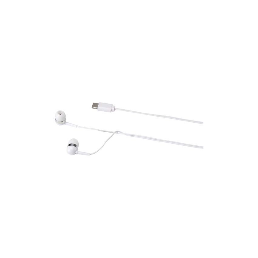 Auriculares Tipo C con cables con caja de almacenamiento de plástico reciclado