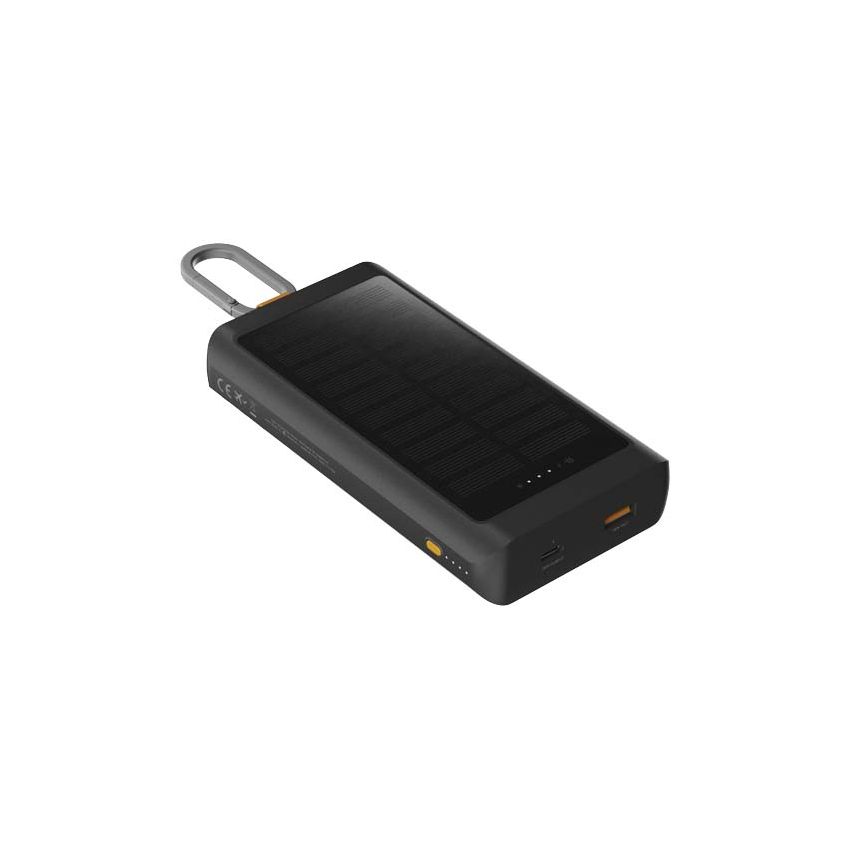 Powerbank solar de 10.000 mAh y 15 W con luz 