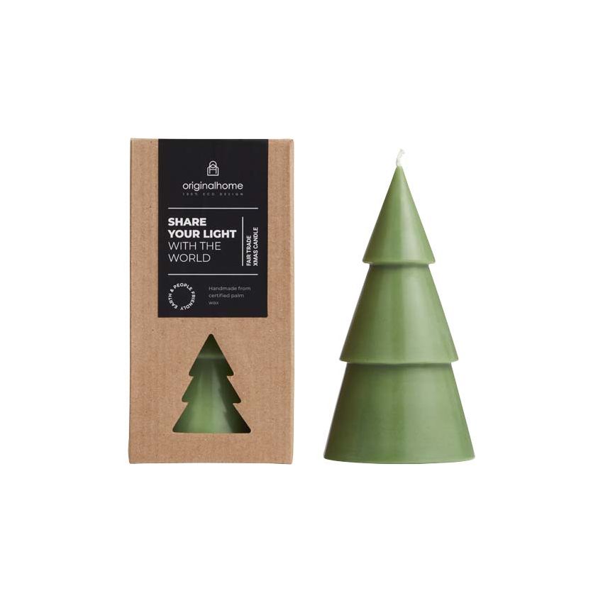 Vela de árbol de Navidad de matcha - L 