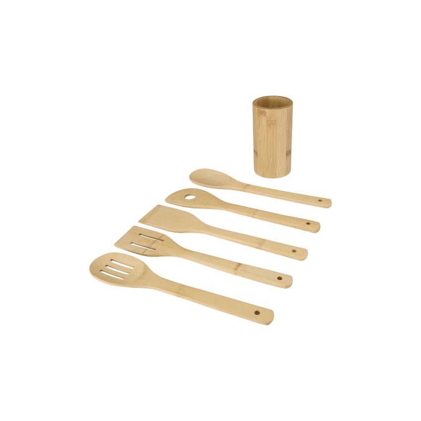 Juego de utensilios de cocina de bambú 