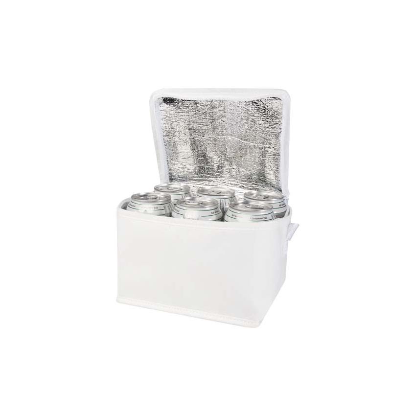 Bolsa térmica de material no tejido reciclado para 6 latas y 4 L 