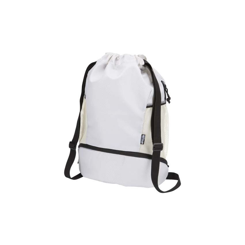 Mochila deportiva de 18 L reciclada GRS con cordón y compartimento inferior 