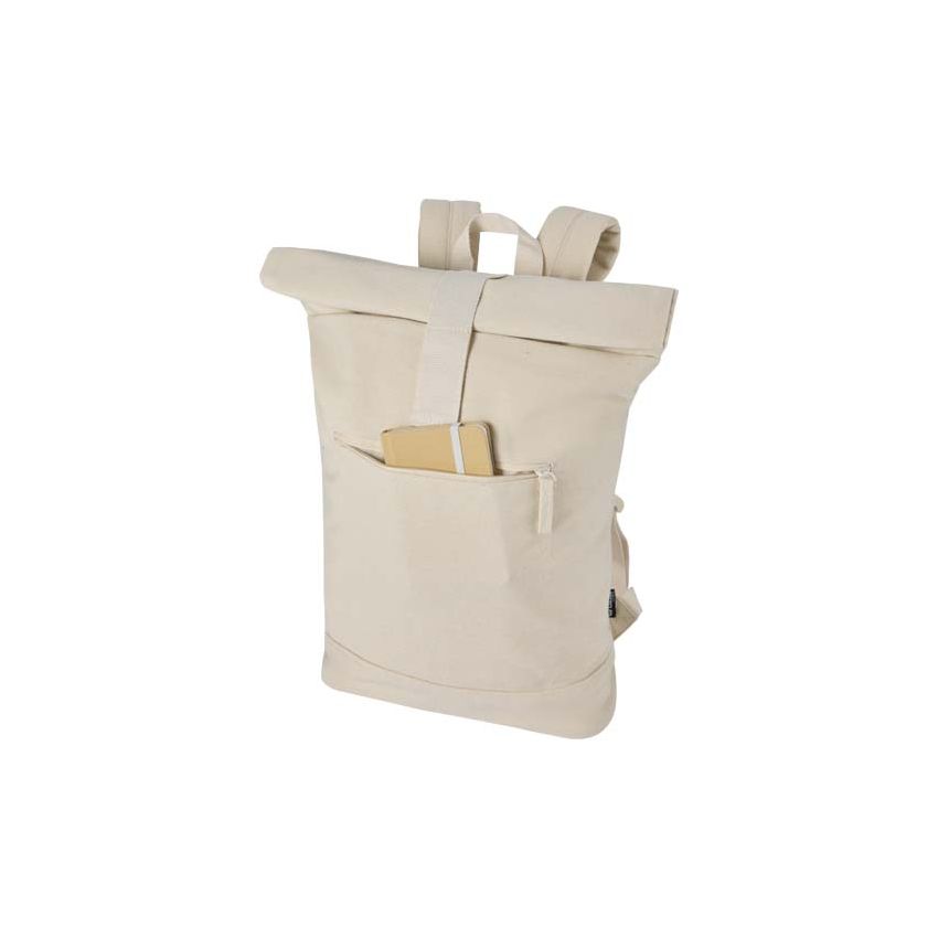 Mochila enrollable reciclada GRS de 14 pulgadas y 16 L 