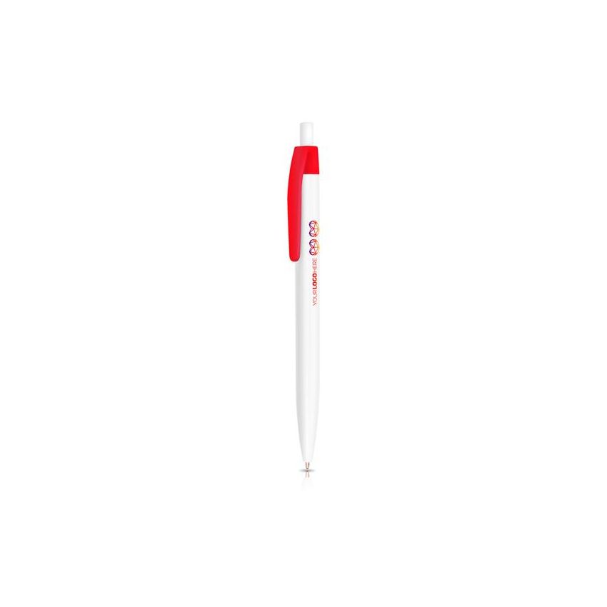 Bolígrafo de plástico con clip de color