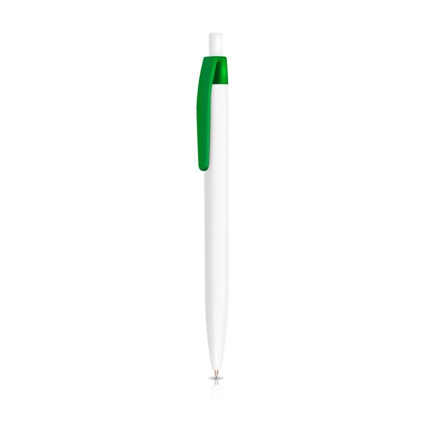 Bolígrafo de plástico con clip de color