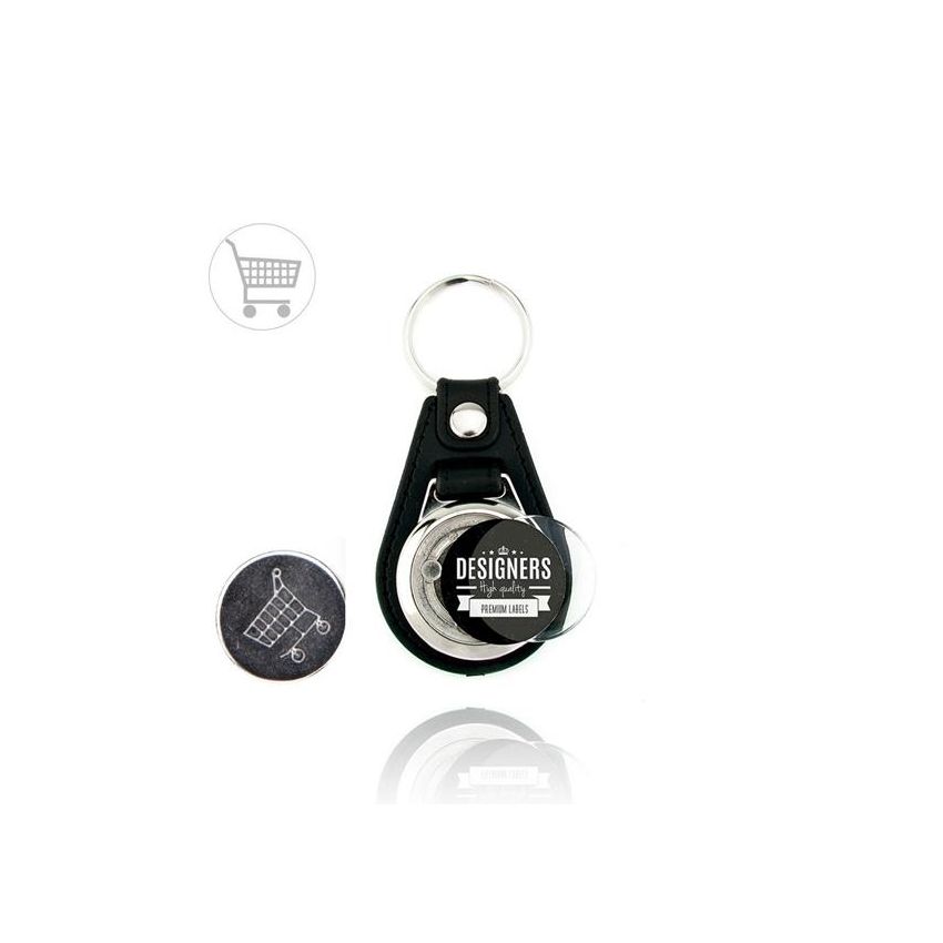 MD-25 Llavero Coche MD-25 Coche con ficha de 1,00 € para carrito, metal