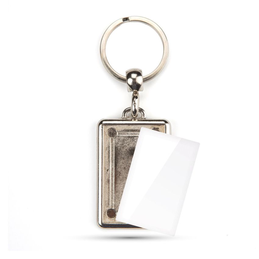 ML-40D Llavero ML-40D rectangular con 2 caras, metal