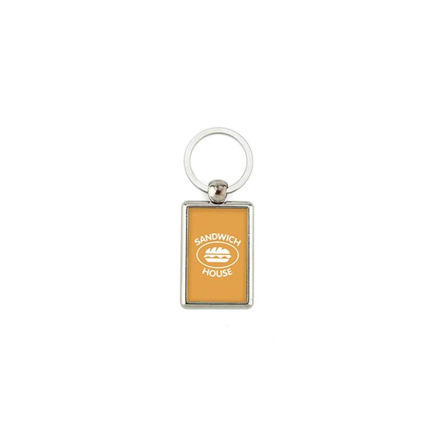 ML-40D Llavero ML-40D rectangular con 2 caras, metal