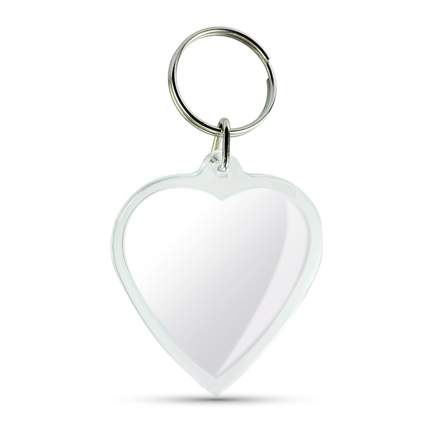 CR-COR Llavero CR-COR con forma de corazón de 2 caras, acrílico