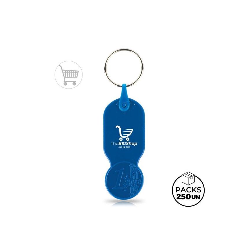 Key01 Llavero con ficha de 1,00 € para carrito, plástico PS