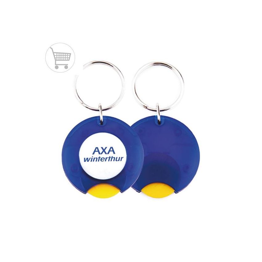 CR-25 Llavero Carro CR-25 con moneda de € para carrito de la compra, 1 cara (Ø25mm)