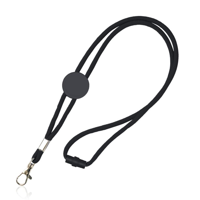 Saffy Lanyard tubular de poliéster con ajuste y mosquetón