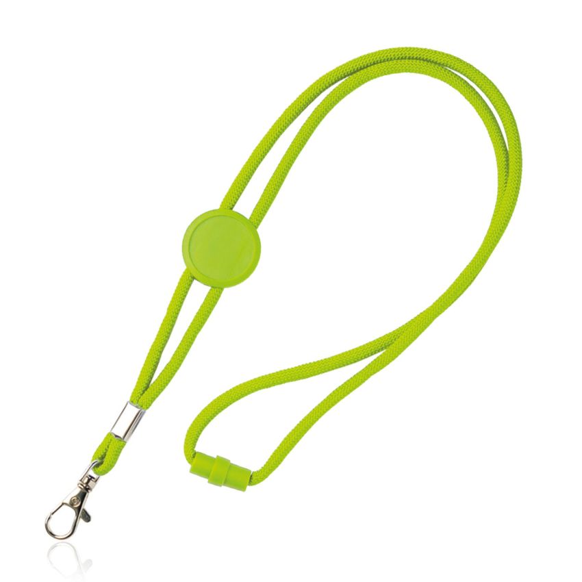 Saffy Lanyard tubular de poliéster con ajuste y mosquetón