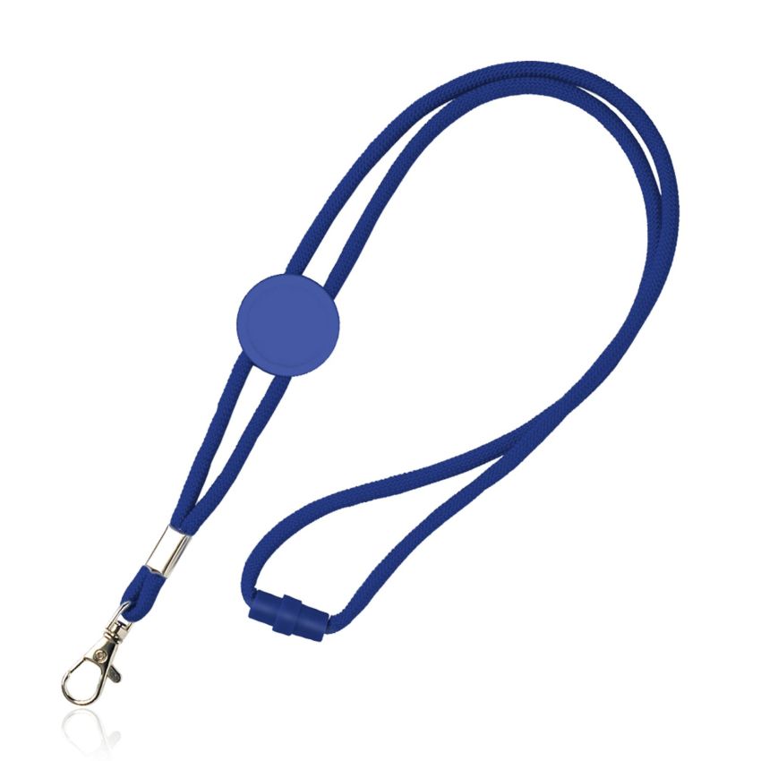 Saffy Lanyard tubular de poliéster con ajuste y mosquetón