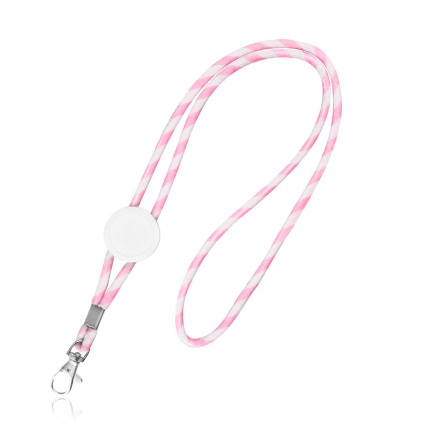 Lanyard tubular de terylene con ajuste y mosquetón