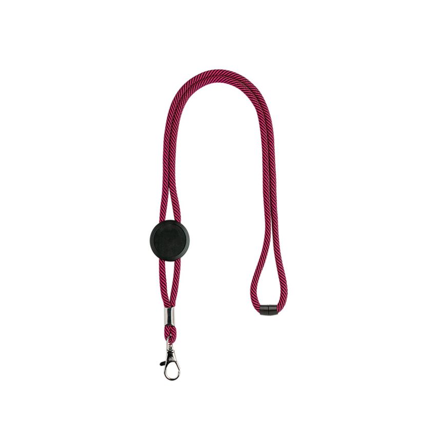 Tep Lanyard de poliéster con ajuste, cierre de seguridad y mosquetón