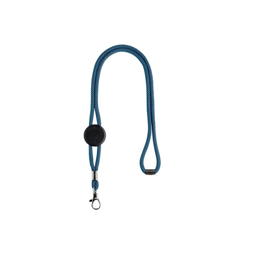 Tep Lanyard de poliéster con ajuste, cierre de seguridad y mosquetón