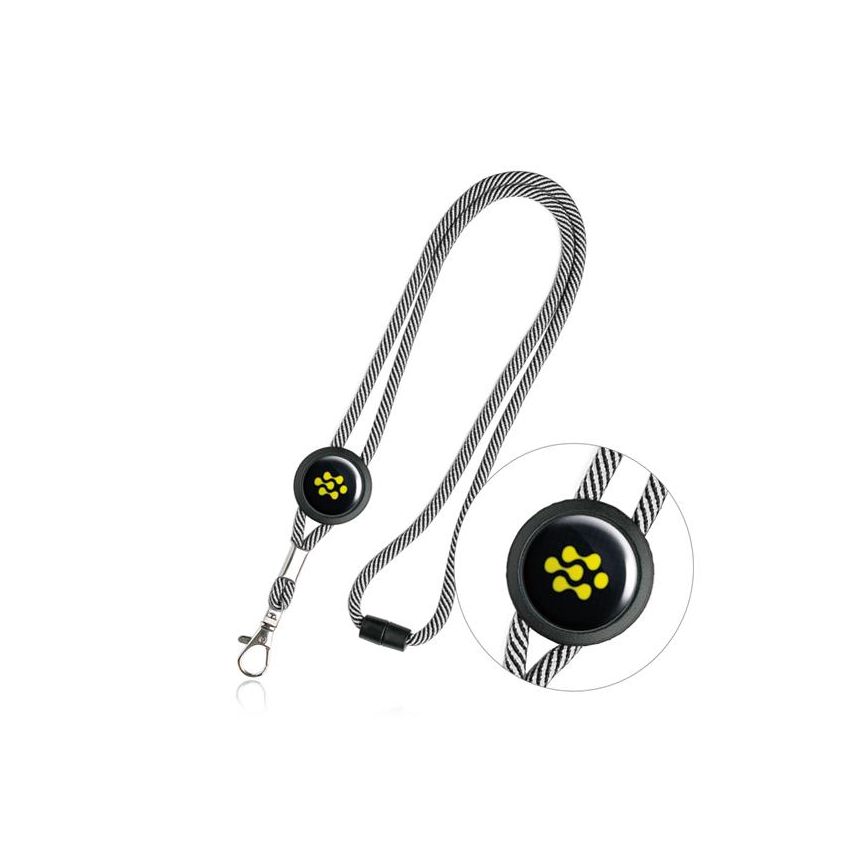 Tep Lanyard de poliéster con ajuste, cierre de seguridad y mosquetón