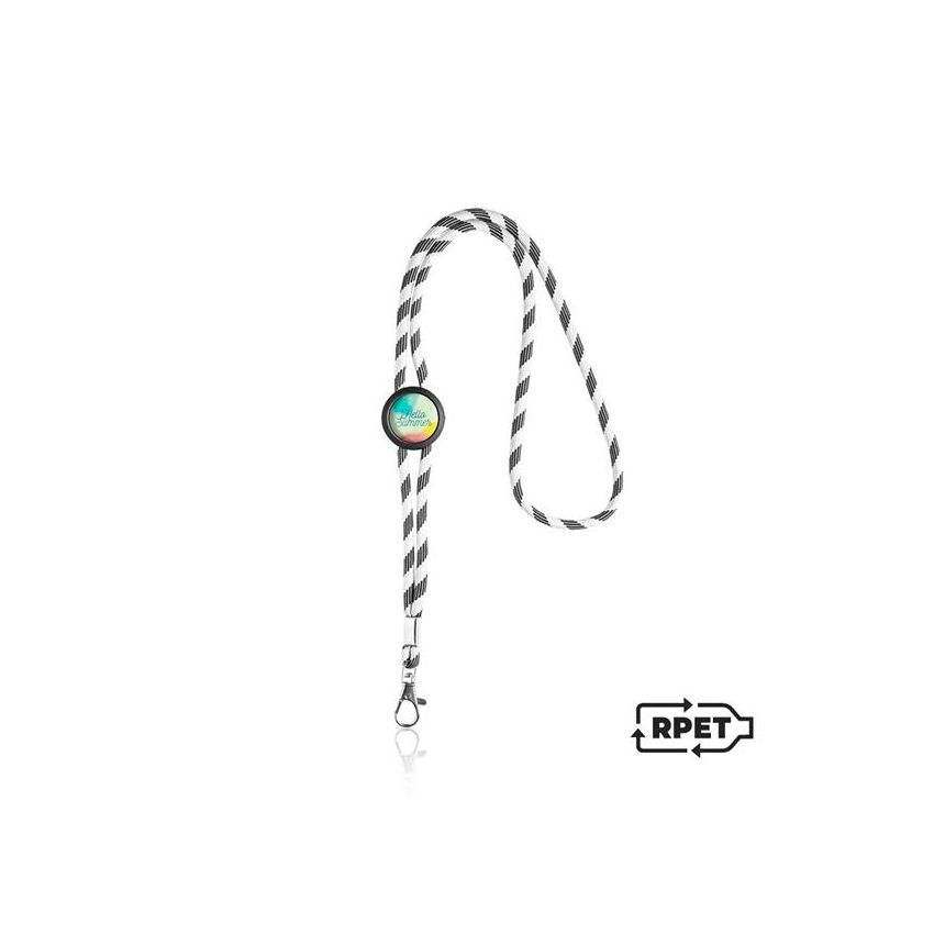 Lanyard tubular Ecoyard en RPET, ajustable