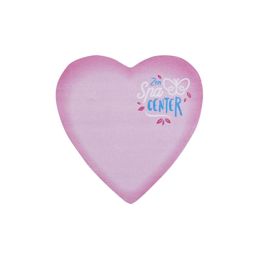 Notas adhesivas recicladas en forma de corazón 