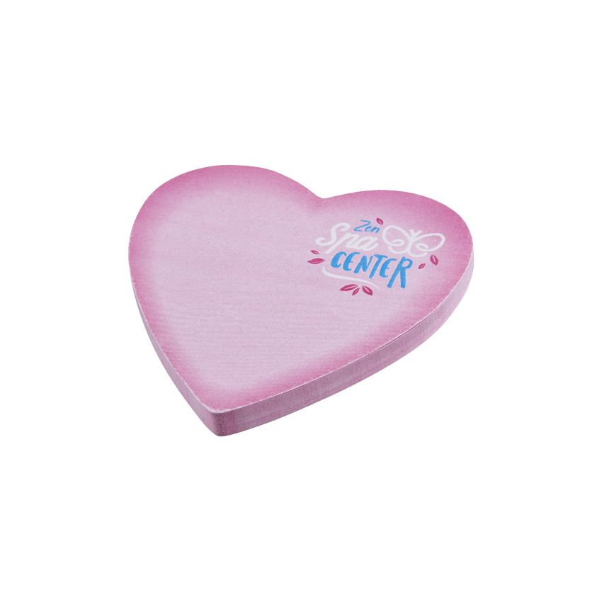 Notas adhesivas recicladas en forma de corazón 