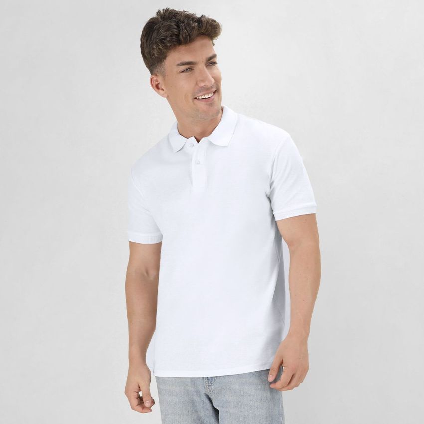 Polo blanco de adulto Koupan