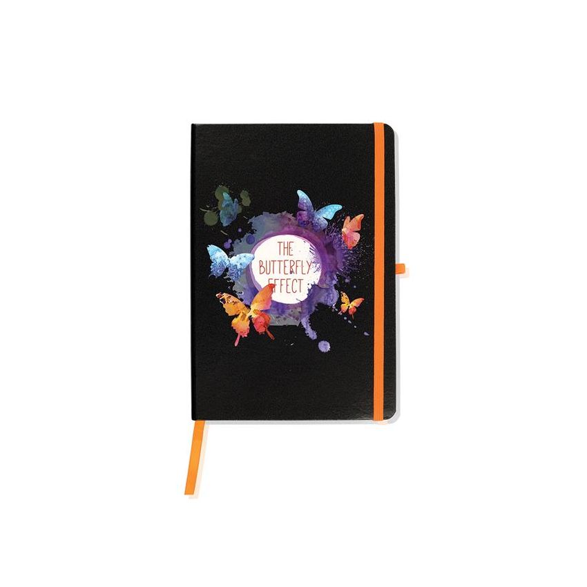 Happynote Bloc de notas A5, con tapa de cartón y bolsillo