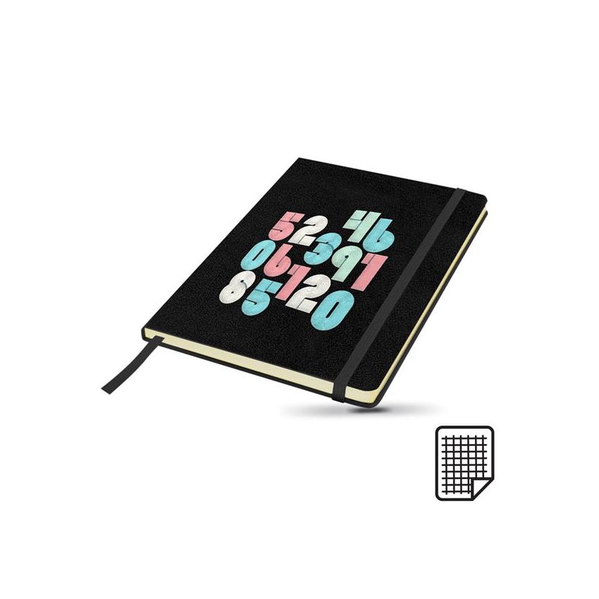 Kinygrid Bloc de notas A5, con tapa de cartón y bolsillo