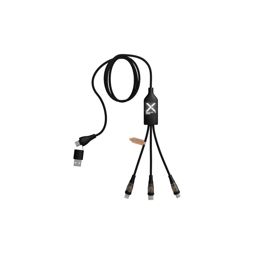 Cable de carga rápida 5 en 1 de 100 W / 5 A con pantalla digital 