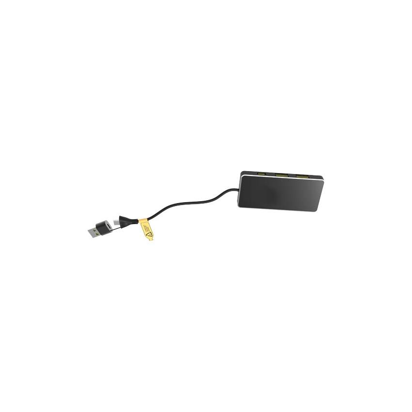 Hub USB 8 en 1 con doble entrada y 6 puertos 