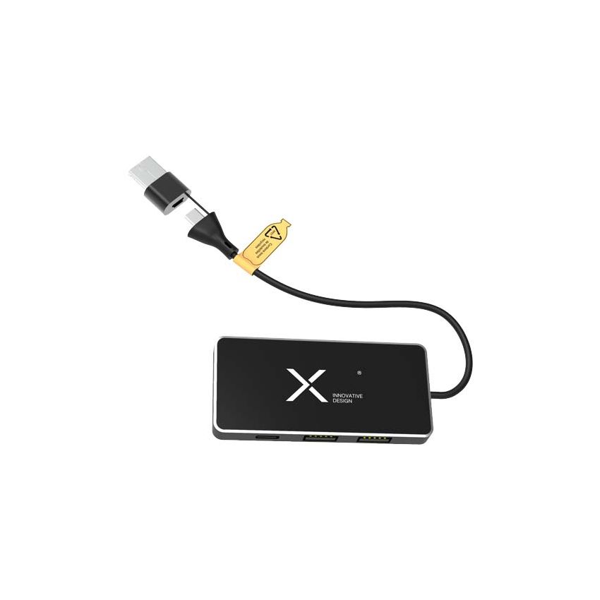 Hub USB 8 en 1 con doble entrada y 6 puertos 