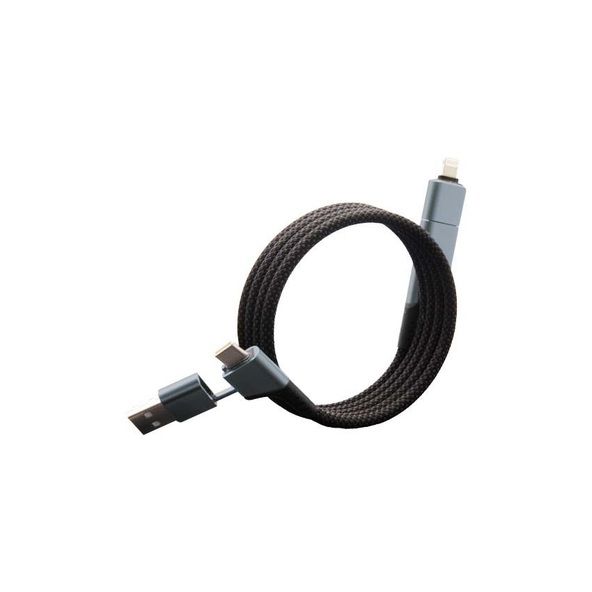 Cable de carga magnético ultrarrápido RPET de 100 W 4 en 1 