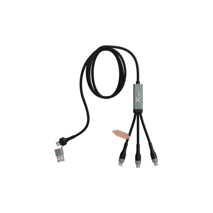 Cable de carga ultrarrápida RPET de 100 W 5 en 1 