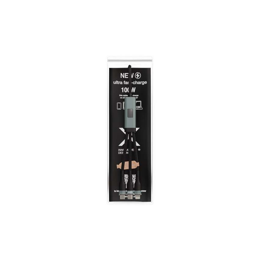 Cable de carga ultrarrápida RPET de 100 W 5 en 1 