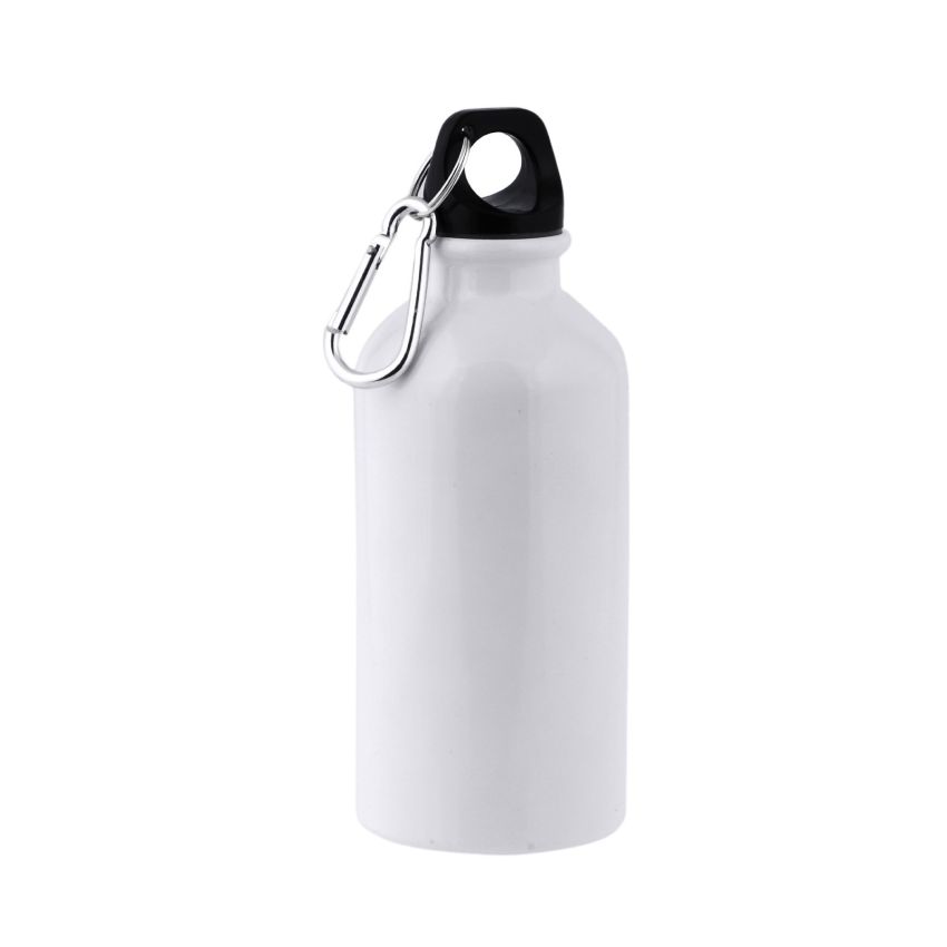 Ollaf Botella de aluminio, 400 ml para sublimación con mosquetón