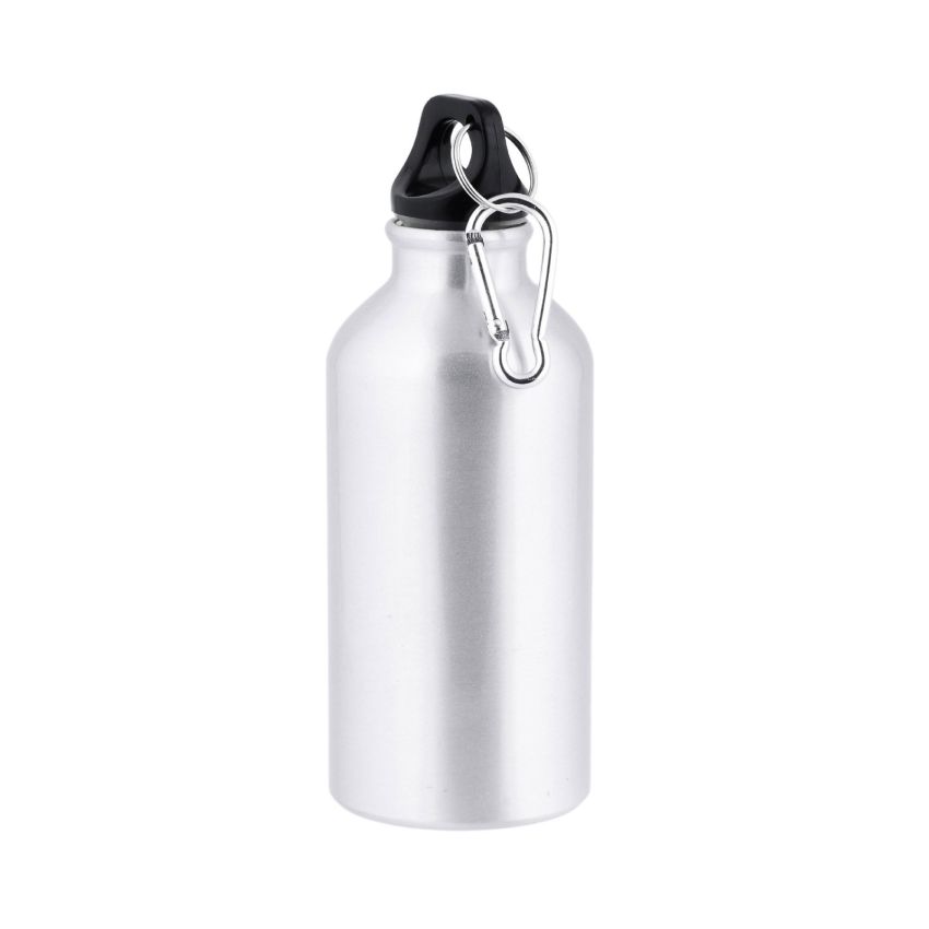 Ollaf Botella de aluminio, 400 ml para sublimación con mosquetón
