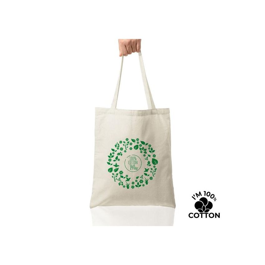 Cotton140 Bolsa de asas largas 100% algodón 140g